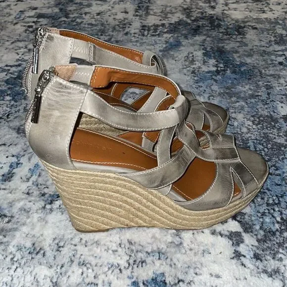 Strappy Grey Calvin Klein Wedges - Picture 5 of 6